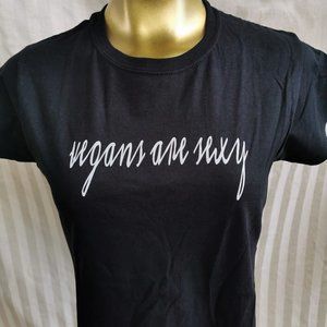 "vegans are sexy" T-shirt (woman's medium NWOT)